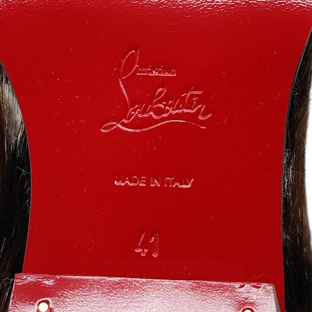Christian Louboutin Cheliviss Low Boots - Hair-on Calf - Brown White - 41 $1795 - Picture 6 of 8